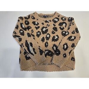 Freshman 1996‎ Women Brown Pullover Sweater Size Small Animal Print